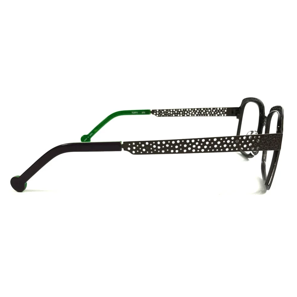 I.a. Eyeworks Eyeglasses Frames TUFFY 474 Perforated Purplish Gray 48-23-133